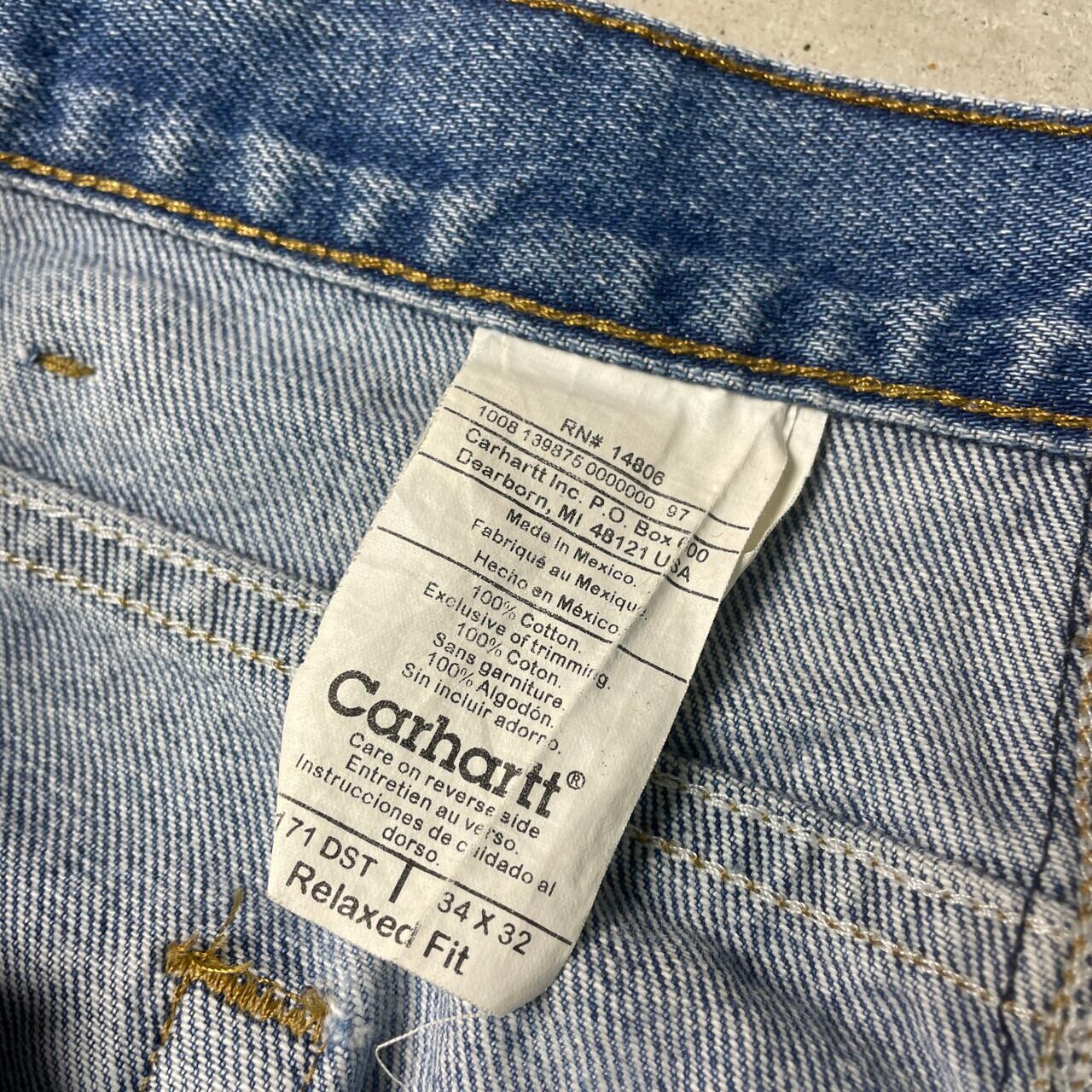 735cmもも周りカーハート Carhartt ジーンズ デニムパンツ メンズw34