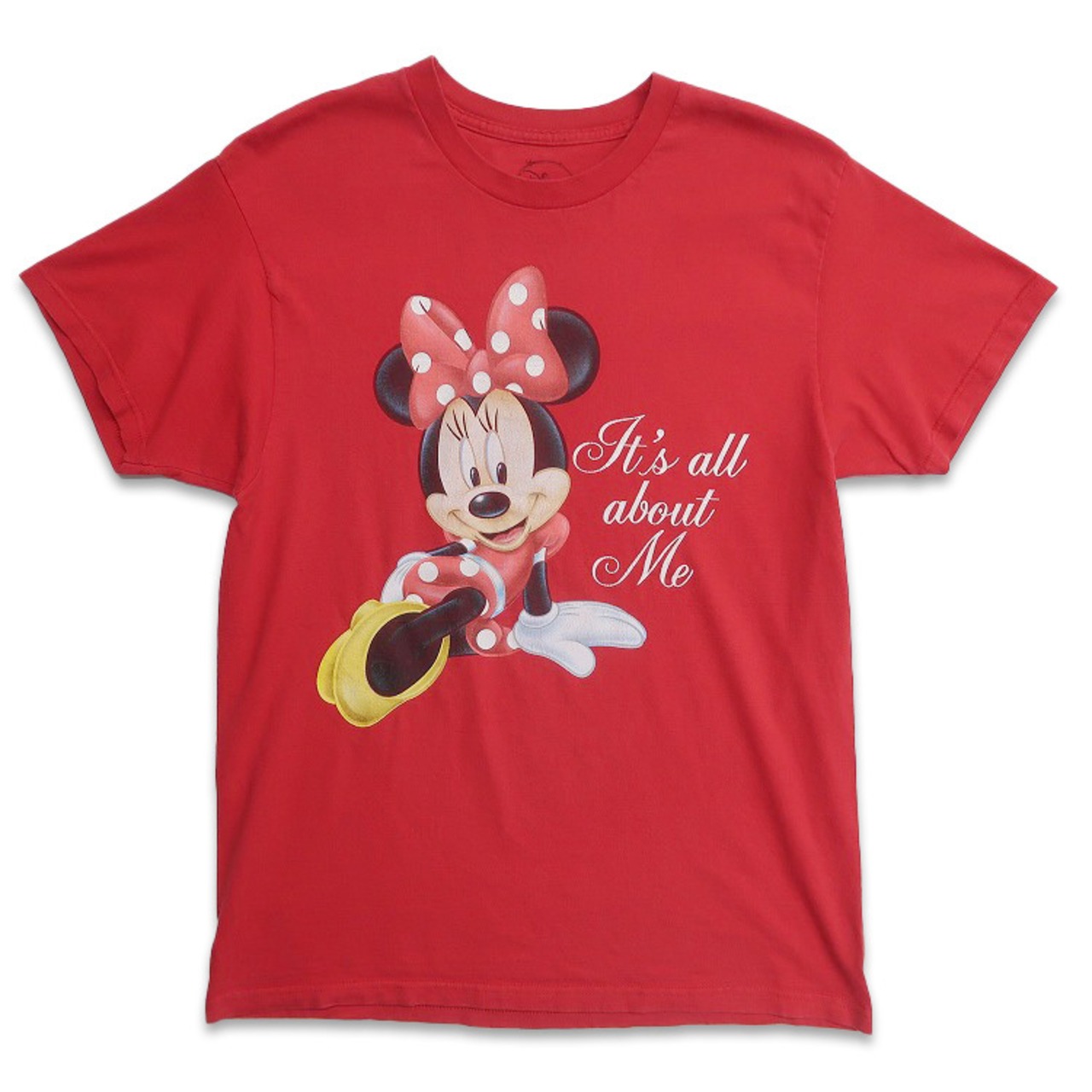 古着 ディズニー Disney ミニー キャラクター プリントTシャツ レッド 