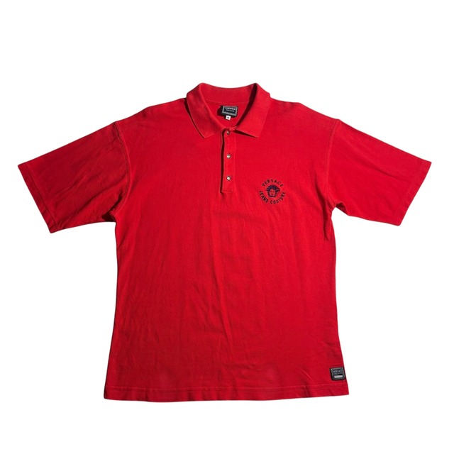 vintage VERSACE JEANS COUTURE red polo shirt