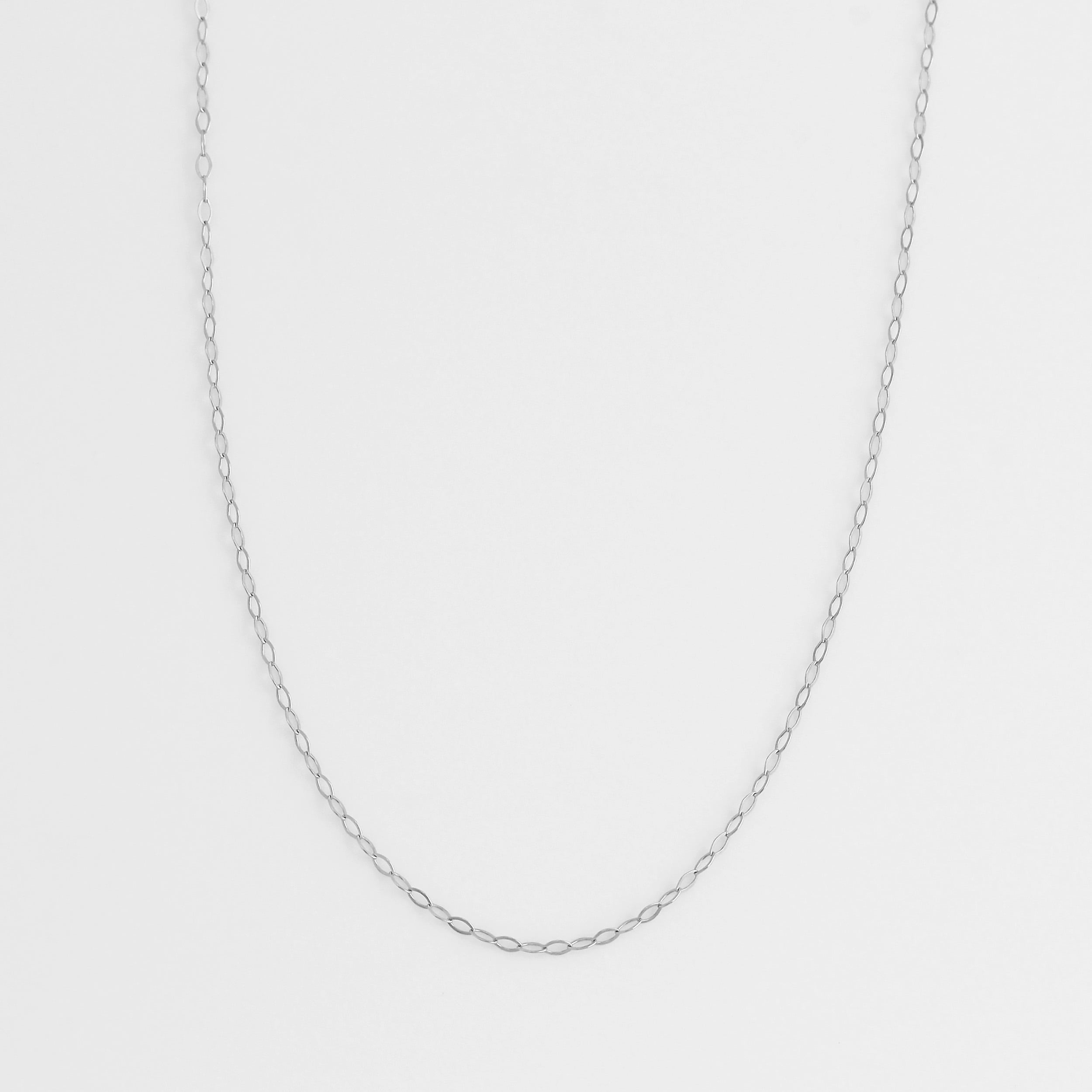Pt850 プラチナ カットチェーンネックレス 40cm No.222 | スキン