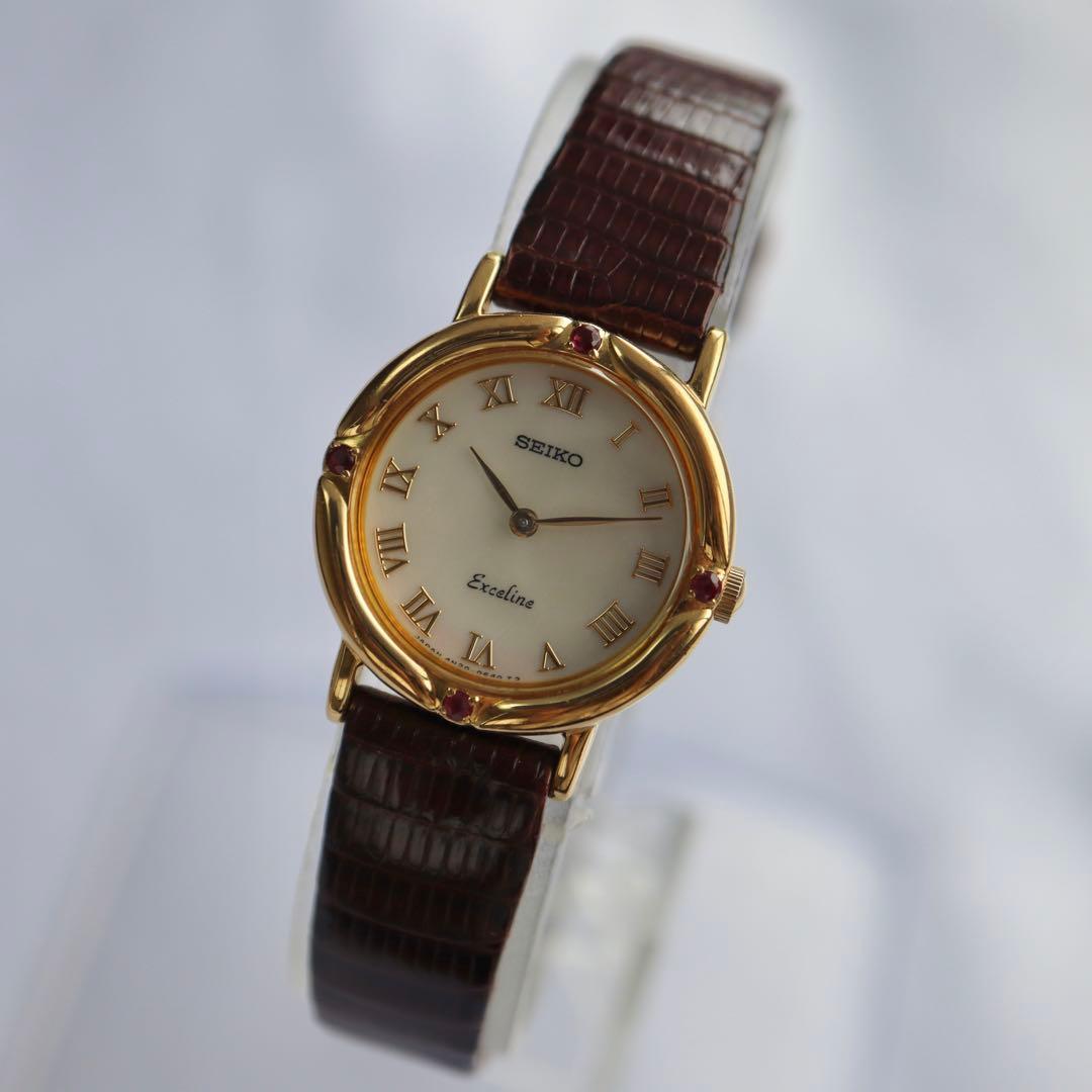 SEIKO エクセリーヌ シェル 4Pダイヤ レディース腕時計 1657 SEIKO エクセリーヌ シェル 4Pダイヤ レディース腕時計 16657 | classico