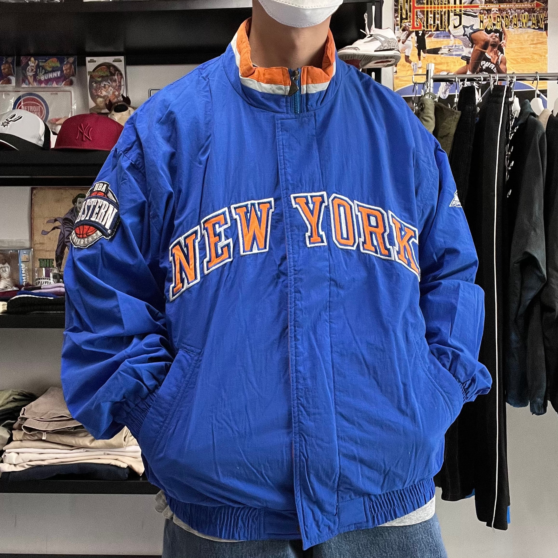 スターター　NBA  ニューヨーク　ニックス　中綿ナイロンジャケット　XLサイズ