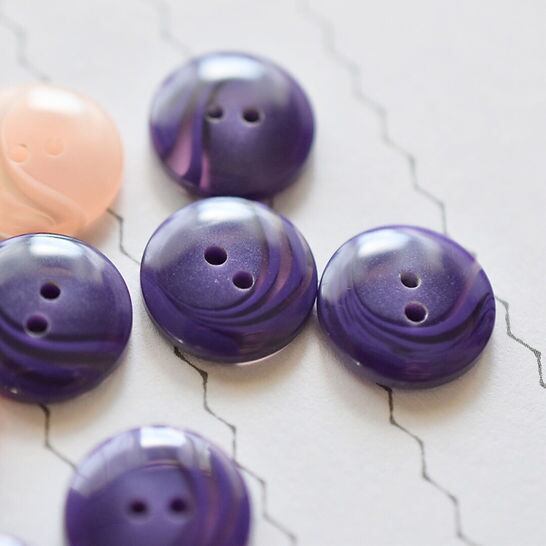 ウェーブライン×パープル 2穴 15㎜