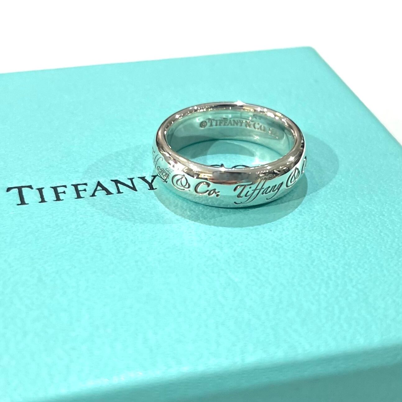希少【TIFFANY&CO】2324 Notesメッセージリング 13号指輪 シルバー925
