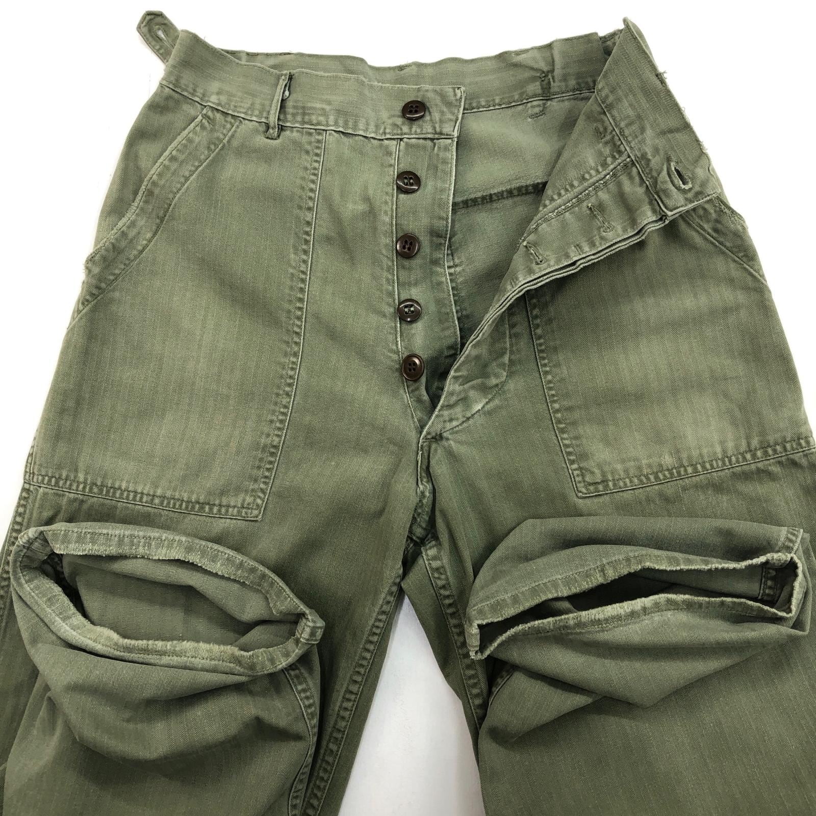 U.S.ARMY 40-50s M-47 HBT UTILITY TRUSERS ヘリンボーン ベイカー