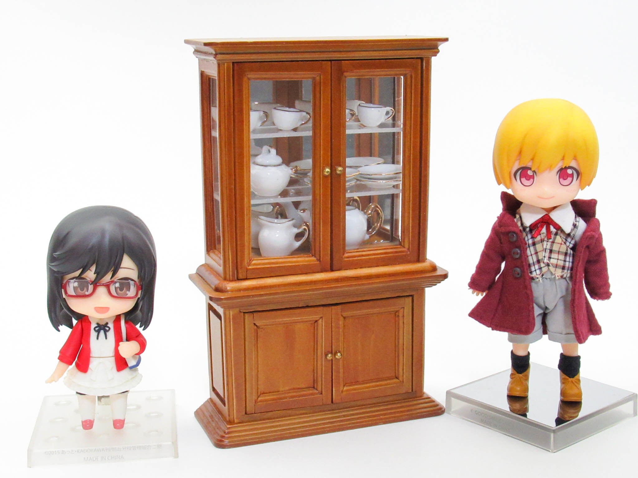 ミニチュア ショーケース（茶）【ミニチュア家具・ドールハウス