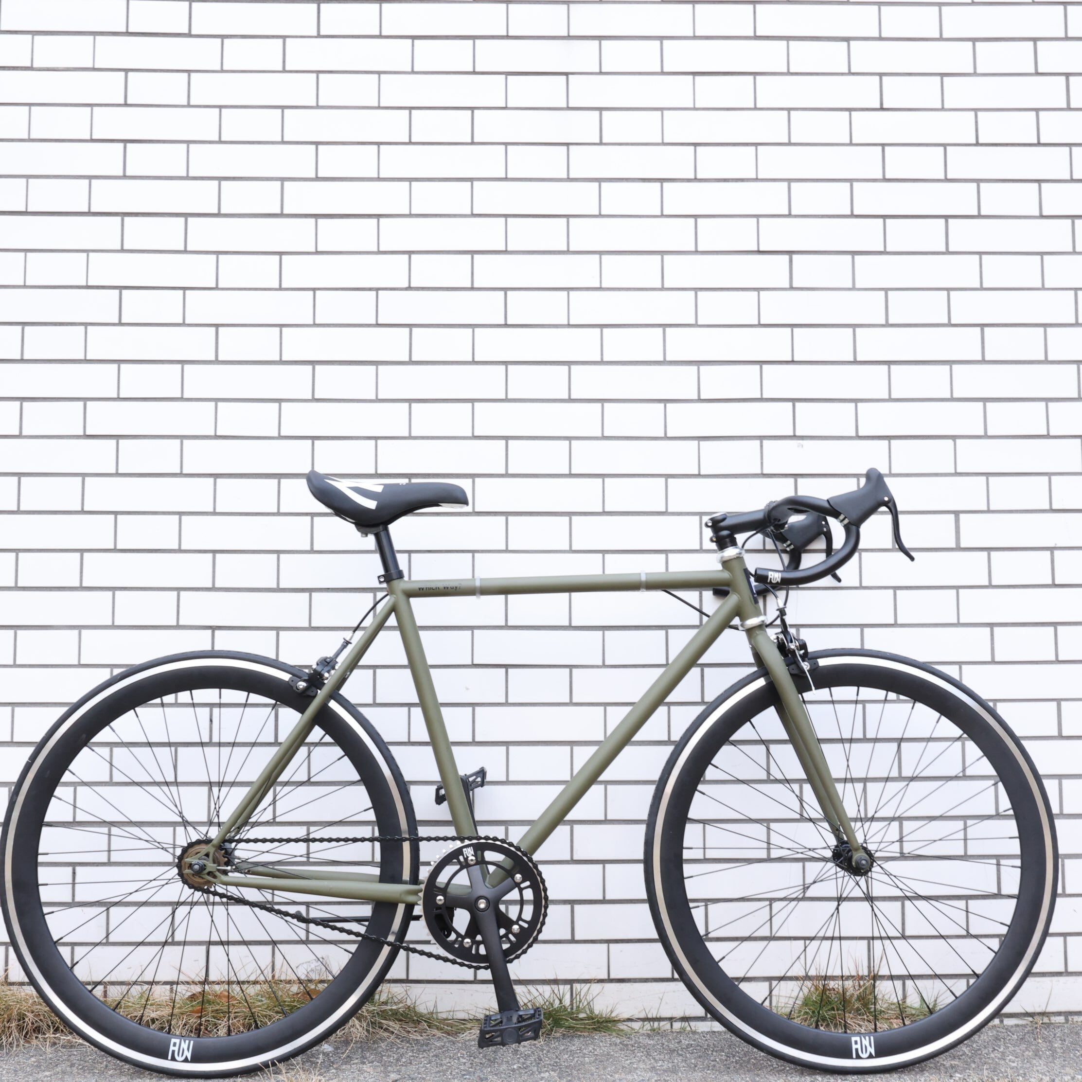 FUN 700C ANGUS FLAT khaki ピストバイク シングルスピード 自転車 