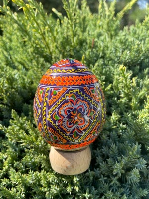 装飾用プィサンカ（イースターエッグ）with stand　コロミヤ博物館モデル