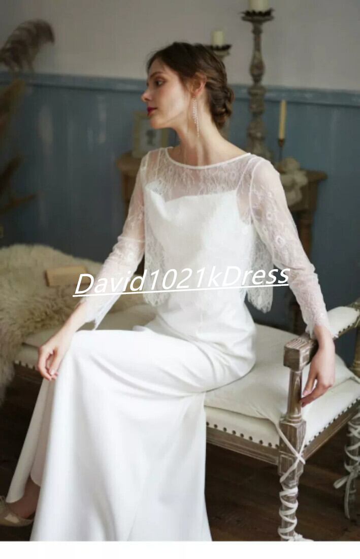 ボレロ+ドレス スリット 背中見せ 花嫁/ウェディングブラウス/結婚式  