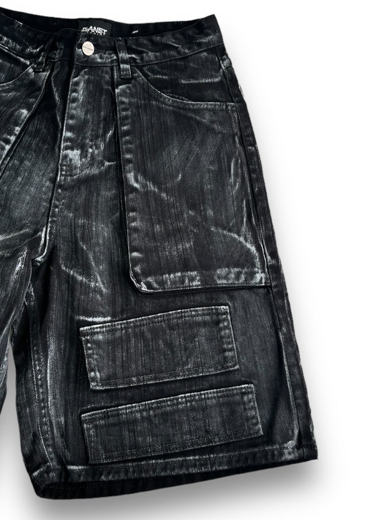 【PLANET STUDIO】wide half denim pants (3color)