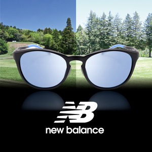 new balance/ 偏光サングラス:NB8104 C07/ マットブラック-ライトブルーレンズ
