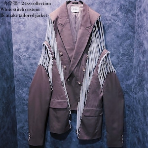 【doppio】"再倖築" 24ss collection White stitch custom Re:make tailored jacket