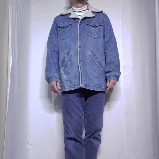 名作！1970s Wrangler Denim Wrange Coat / ラングラー デニム ボア