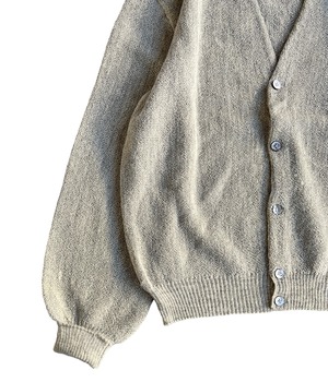 Vintage 60s Alpaka knit cardigan -gray-