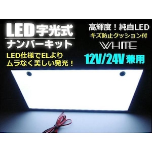 激白美発光!12ｖ24ｖ兼用/超薄型LED字光式ナンバープレート