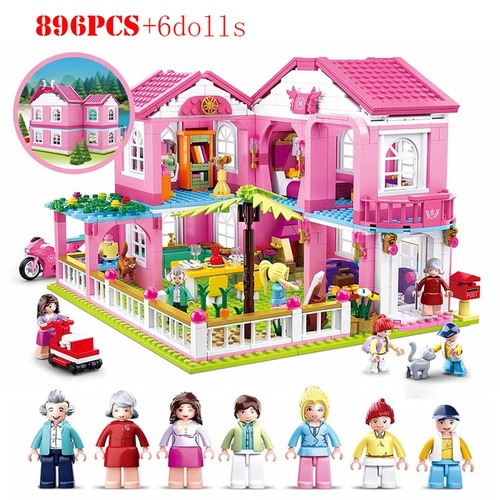 ブロック おもちゃ ドールハウス 女の子 レゴ互換 LEGO ごっこ遊び