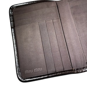 archive MIU MIU orange canvas folding wallet