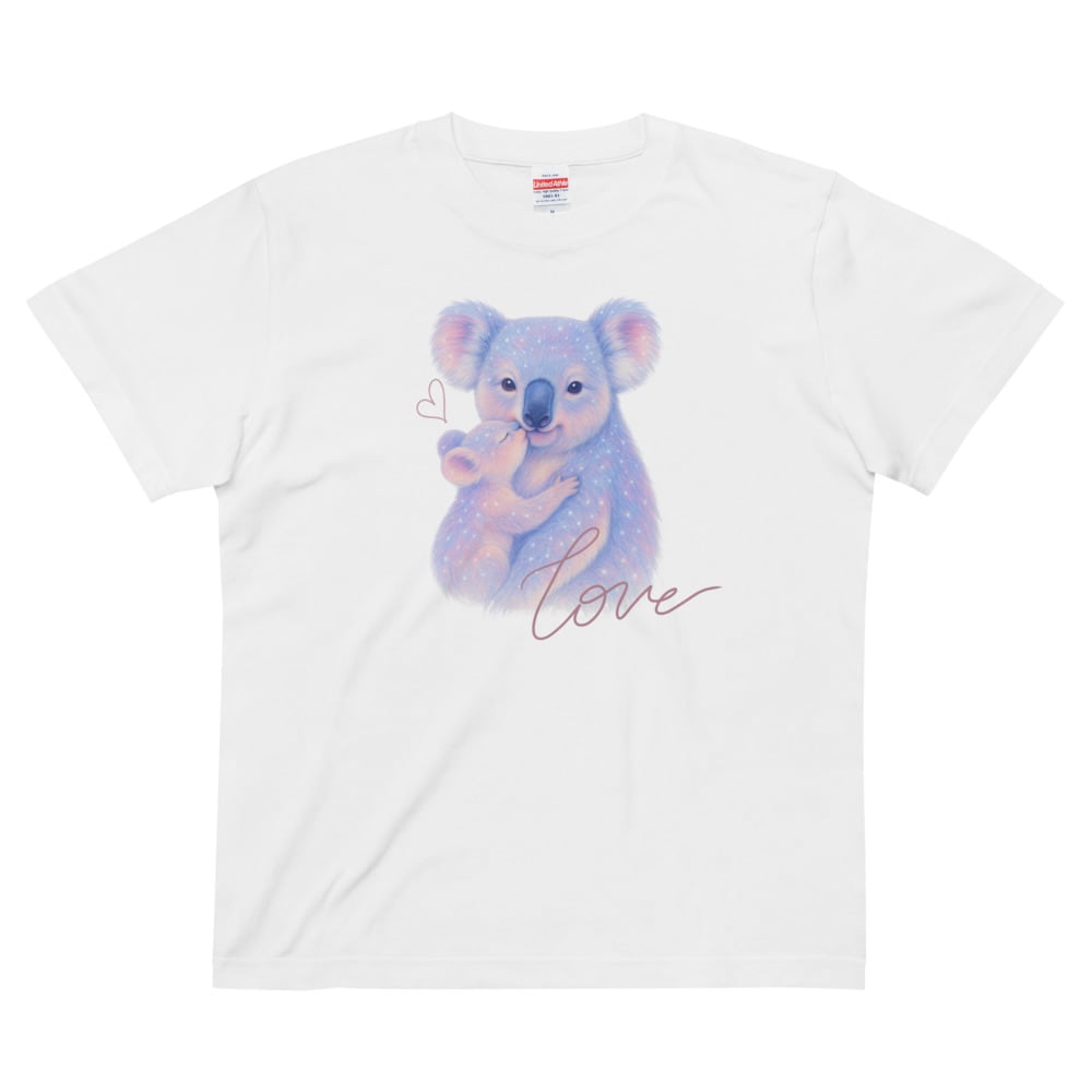 LOVE コアラ コアラの親子 動物の親子シリーズ ユニセックスTシャツ
