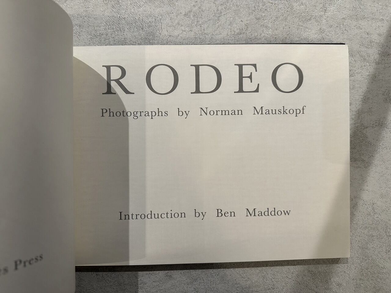 VA626】Rodeo /Norman Mauskopf | KITAZAWA BOOKSTORE