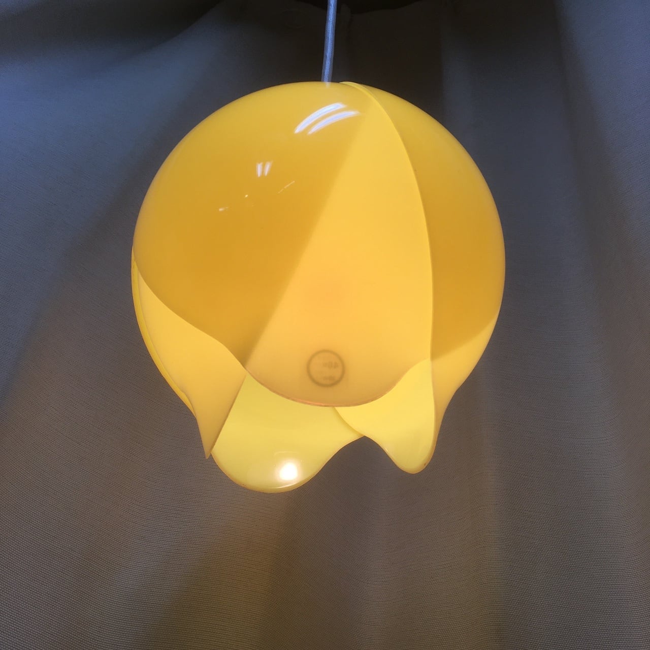 A2E64■National ナショナル チューリップ型ペンダントライト 黄色 National レトロなペンダント照明B【チューリップ/イエロー