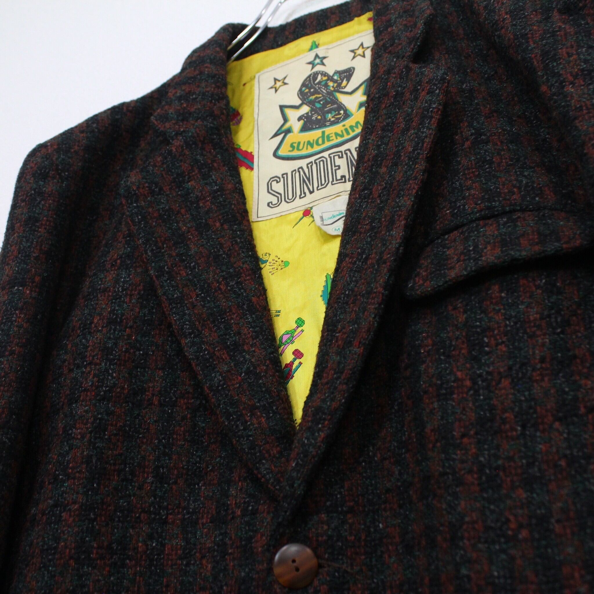 Caka act2】Check Pattern Vintage Tweed Tailored Jacket | Caka(カカ 