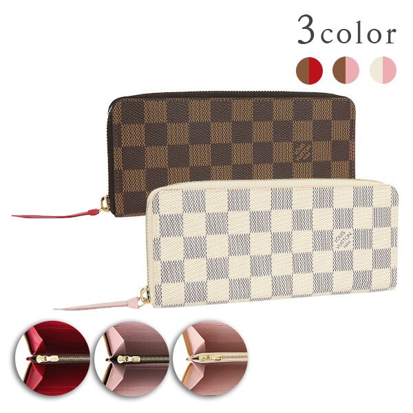 New LOUIS VUITTON ルイヴィトン 長財布 ポルトフォイユ・クレマンス ダミエ アズール ラウンドファスナー レディース