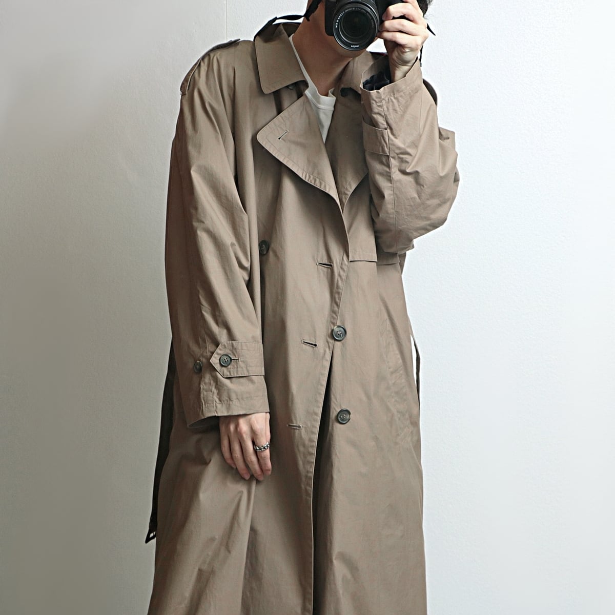 Pierre Cardin ピエールカルダン ダブルブレスト コットン トレンチコート ライナー付き 古着 used | khaki select  clothing powered by BASE