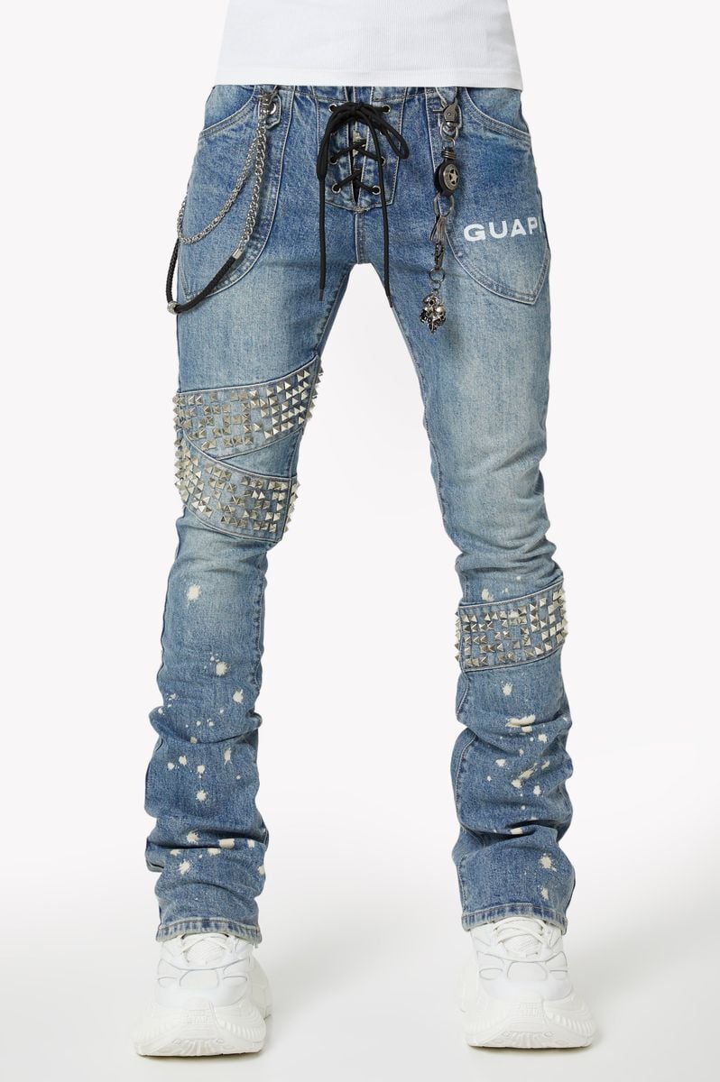 GUAPI】Aqua Blue Warpath Denim szie:28 | WAVY OKINAWA