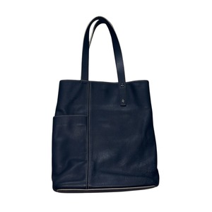 LOEWE navy leather tote bag