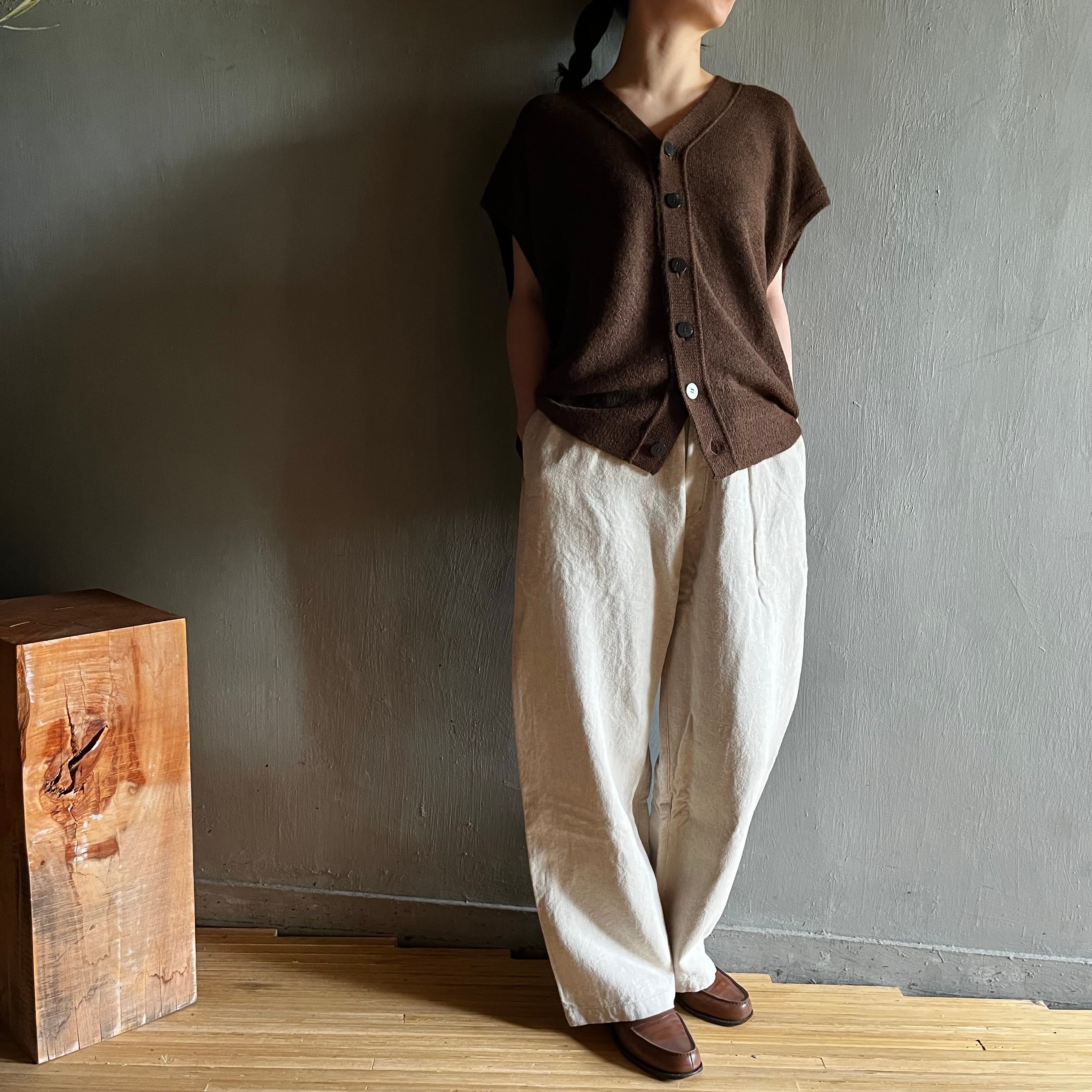 MITTAN｜ベビーアルパカベスト KN-28 茶 | CORNER_122