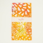 てぬぐい【Doucatty】花鳥 gradation orange