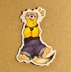 ステッカー　鼻黒シルバーミット