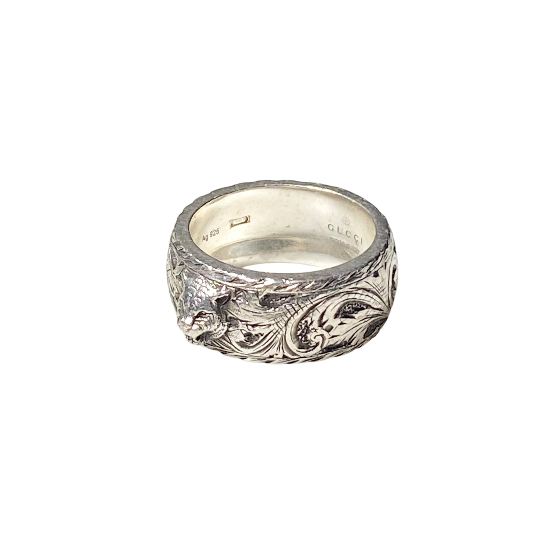 GUCCI Gucci Cat Head Arabesque Silver 925 Silver Ring