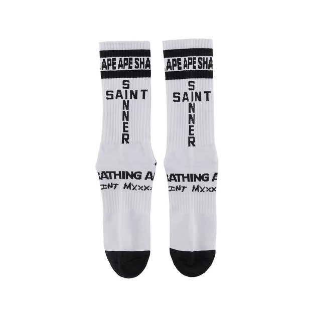 【SAINT MICHAEL】SM-YS8-0000-C38/AP_SOCKS/APE/WHITE