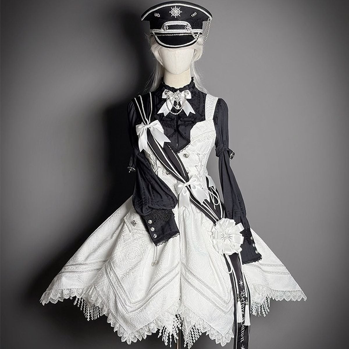 近衛聖騎士・スノーケープ・ミリタリー軍服ロリータセット：帽子