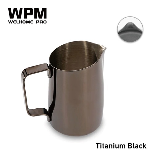 WPM Color Edition Stainless Milk Pither(Sharp Spout)/15.2oz 450ml  Titanium Black