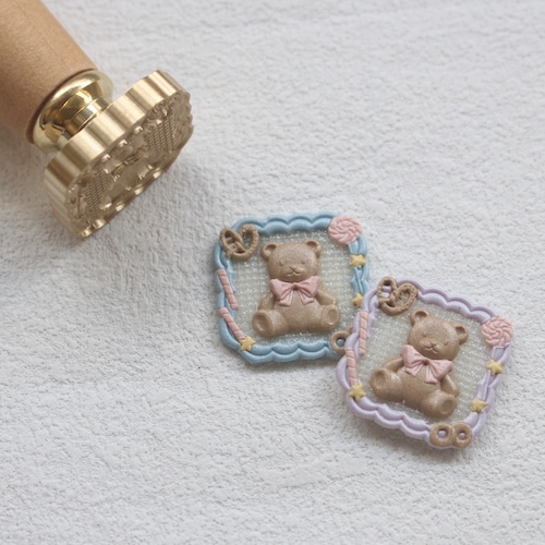 ??【お茶会】Wax Seal Stamp│Bear biscuits