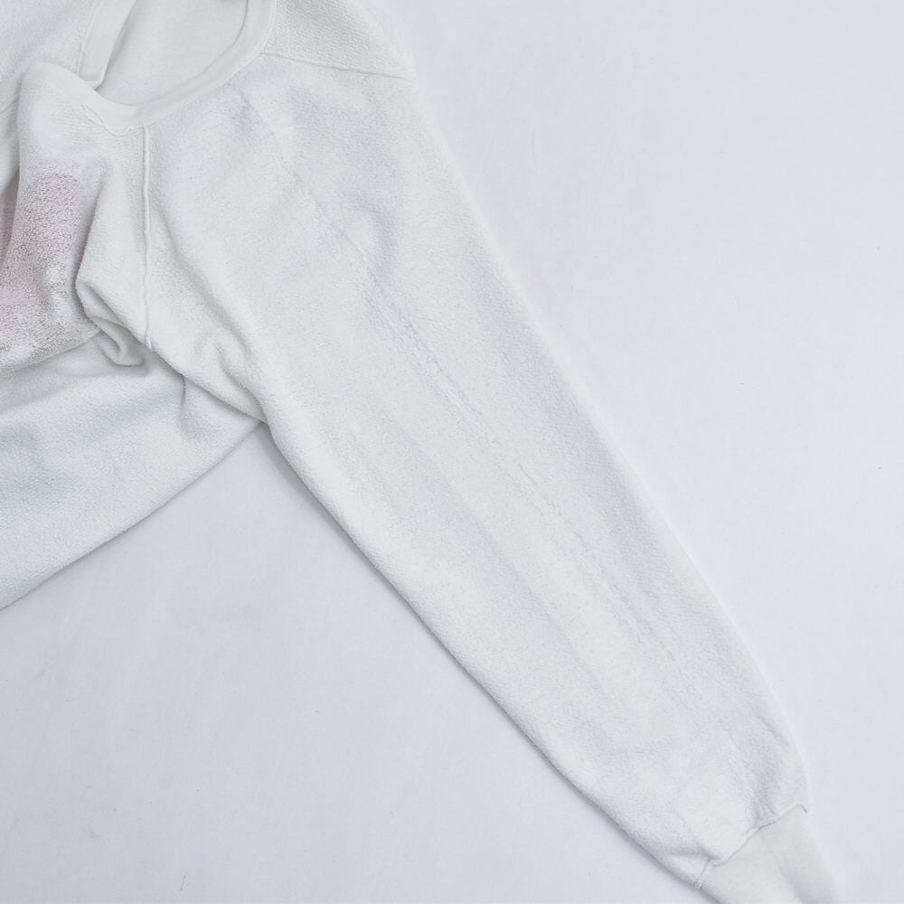 VINTAGE - 80s Premier UNIFORMS グラフィック アニマルプリント スウェットシャツ ヴィンテージ トレーナー ホワイト ビンテージ 動物柄 USA アメリカ古着 レディースM相当 VINTAGE 80s Premier UNIFORMS グラフィック アニマルプリント