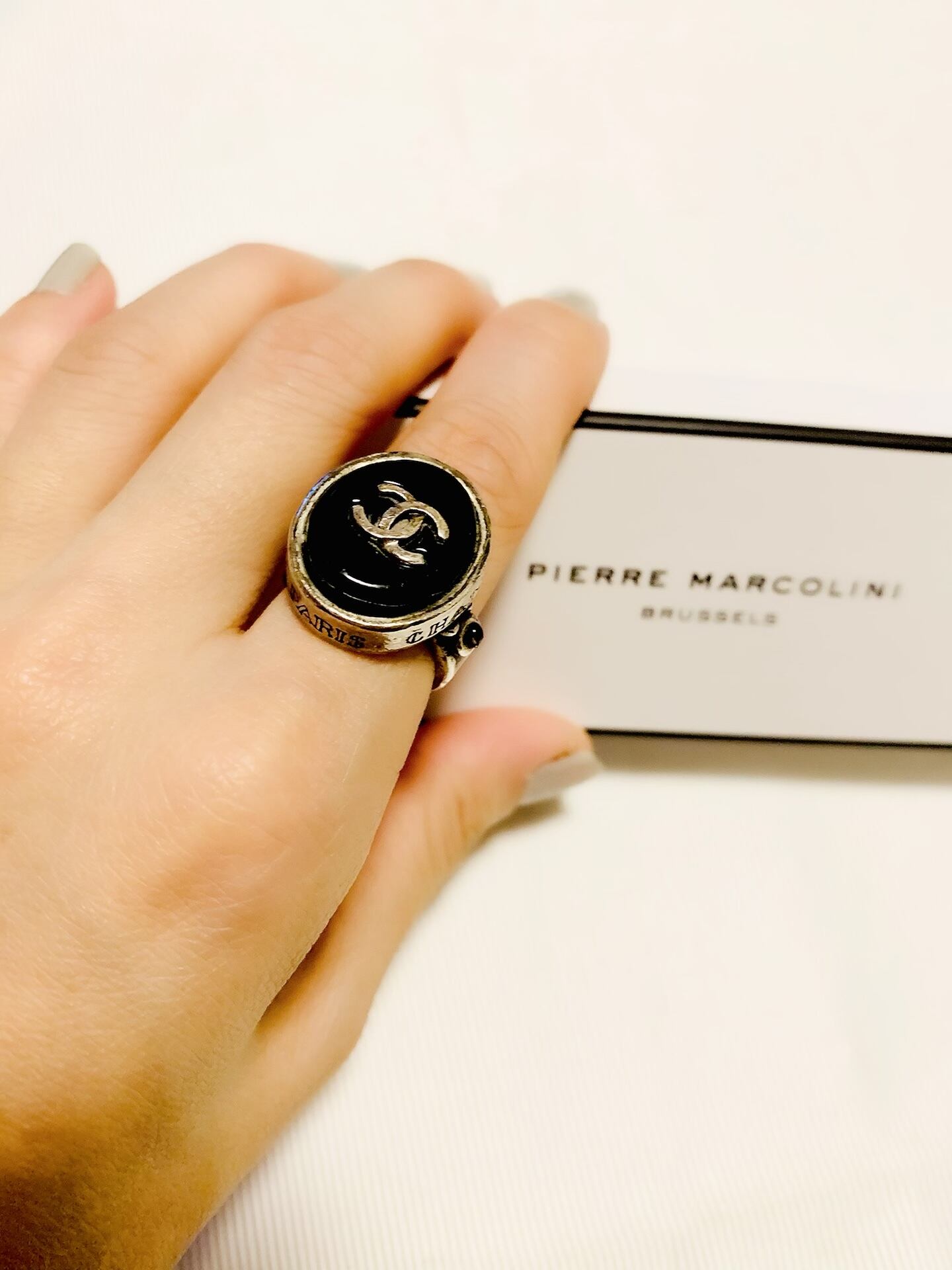 シャネル☆ヴィンテージ グリポア カンボン キャンディ リング  