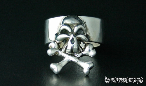 THIRTEEN DESIGNS サーティーンデザインズ RR-1 R.I.P. LAUGH SKULL RING