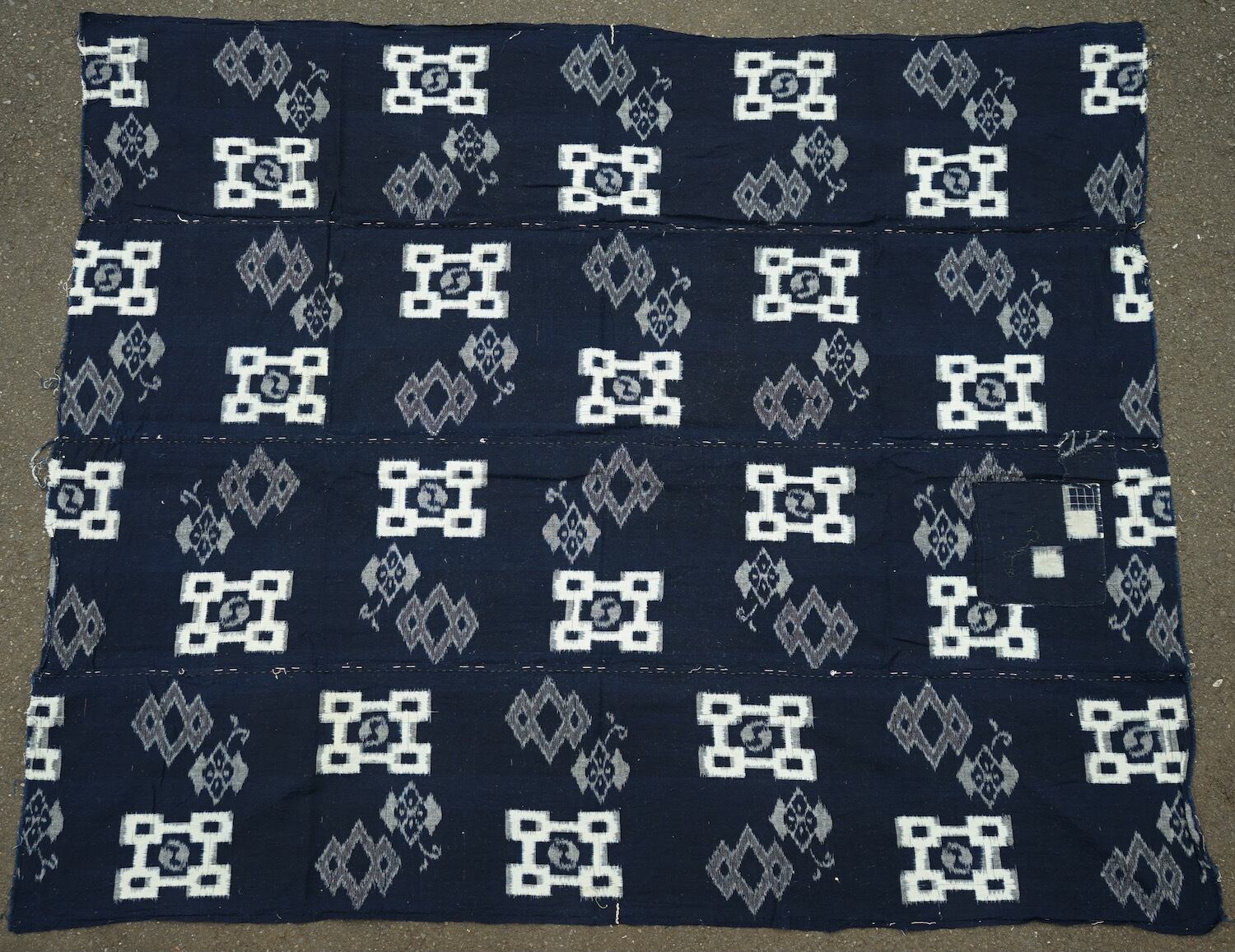 注目の福袋をピックアップ！ 古布 絵絣 藍染 3巾 木綿 布団 ienomat.com.br