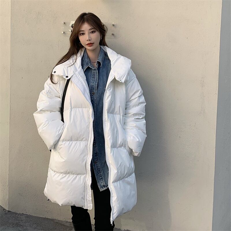 ジャケット ルーズウィンタースタイル コットン 冬物 ブラックストロベリース73842397386