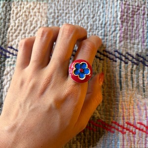 TOPANGA Jewelry  FOLK Art Ring Flower　フォークアートリング　フラワー　　指輪　リング　　Ring　