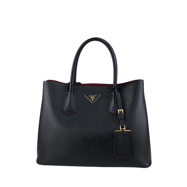 PRADA プラダ ハンドバッグ ブラック トライアングルロゴ レザー vintage ヴィンテージ オールド n54bxv