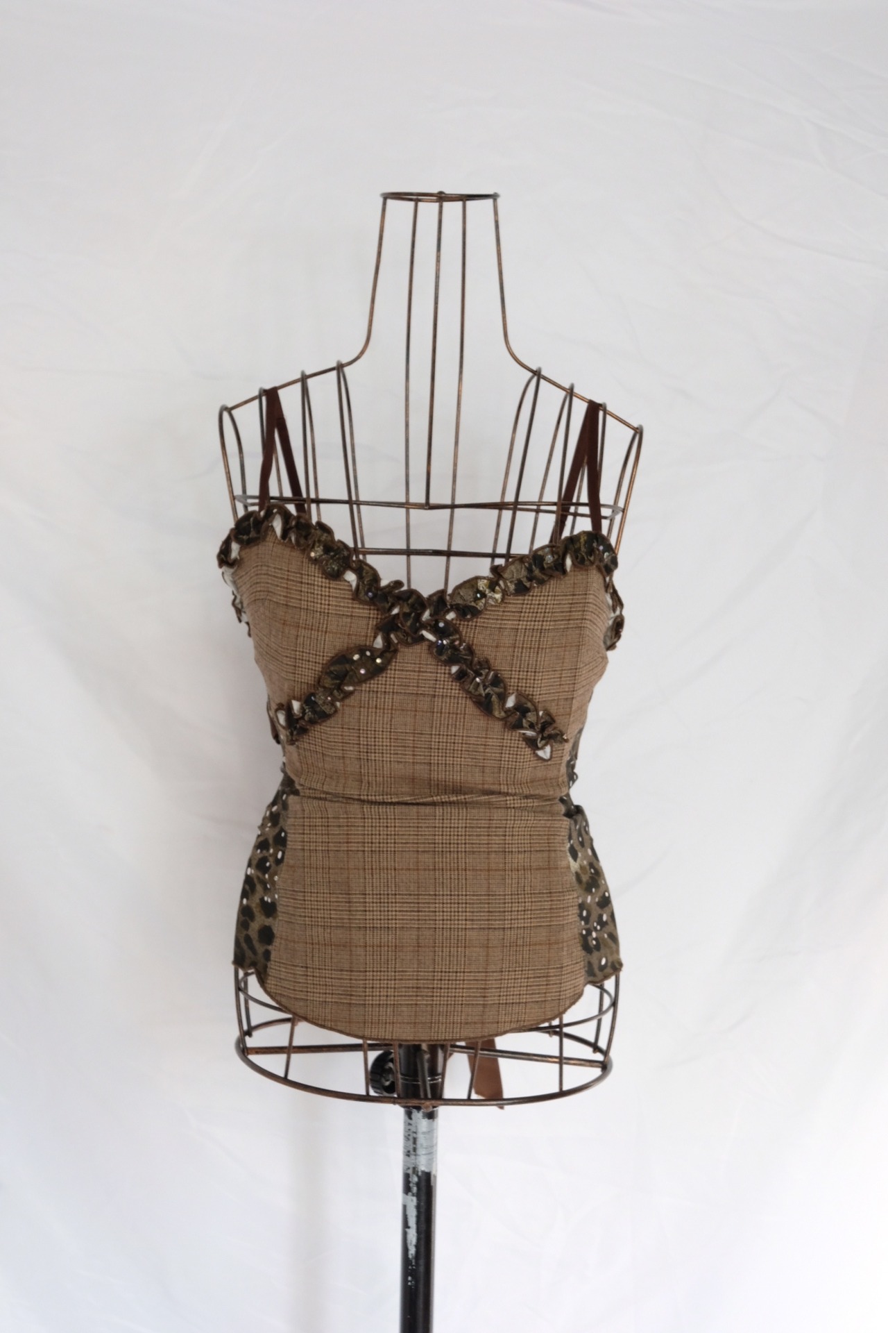Dead stock Lace up camisole top Made in Italy
