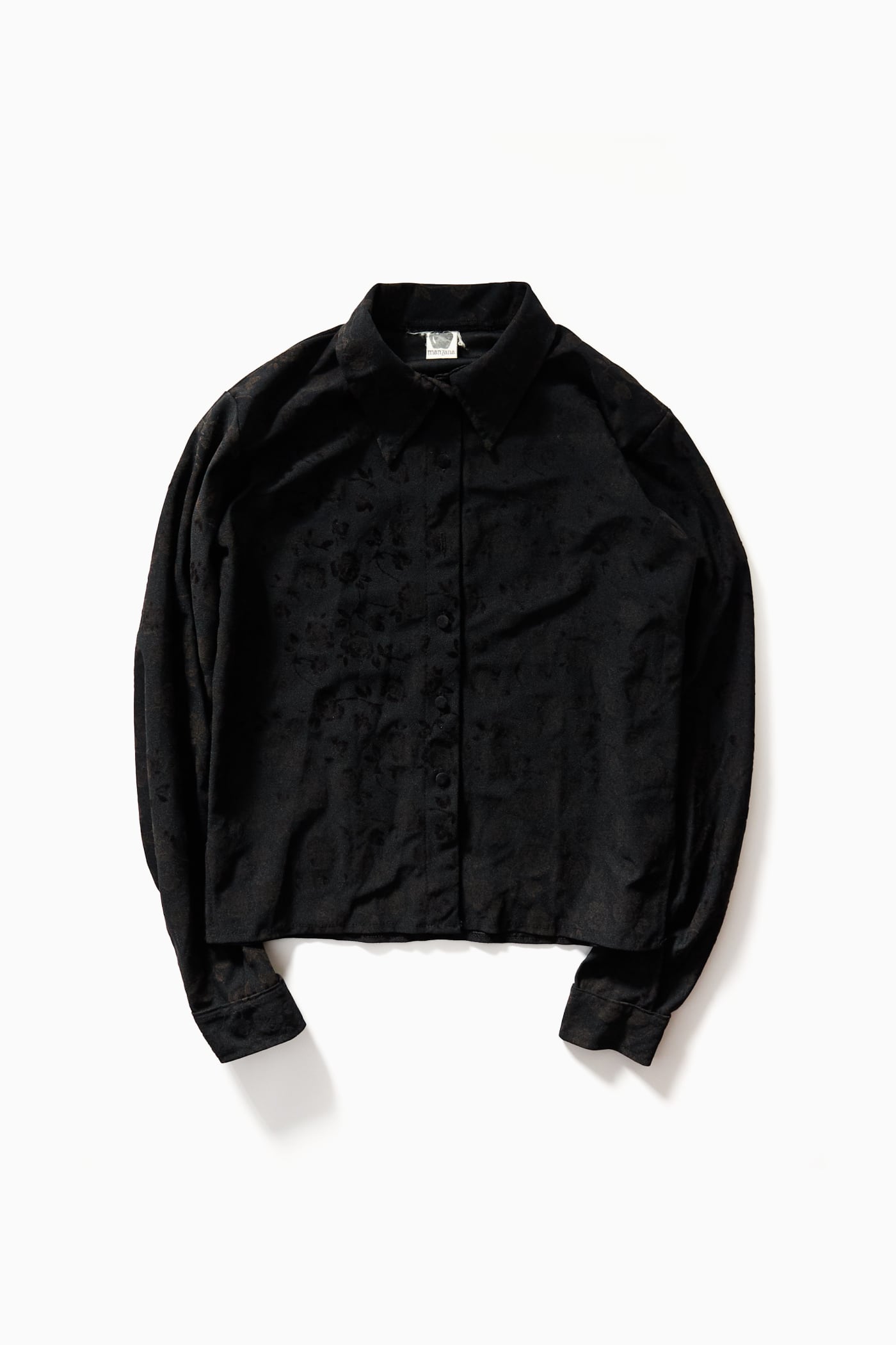 Ladies BLACK FLOWER LACE SHIRT