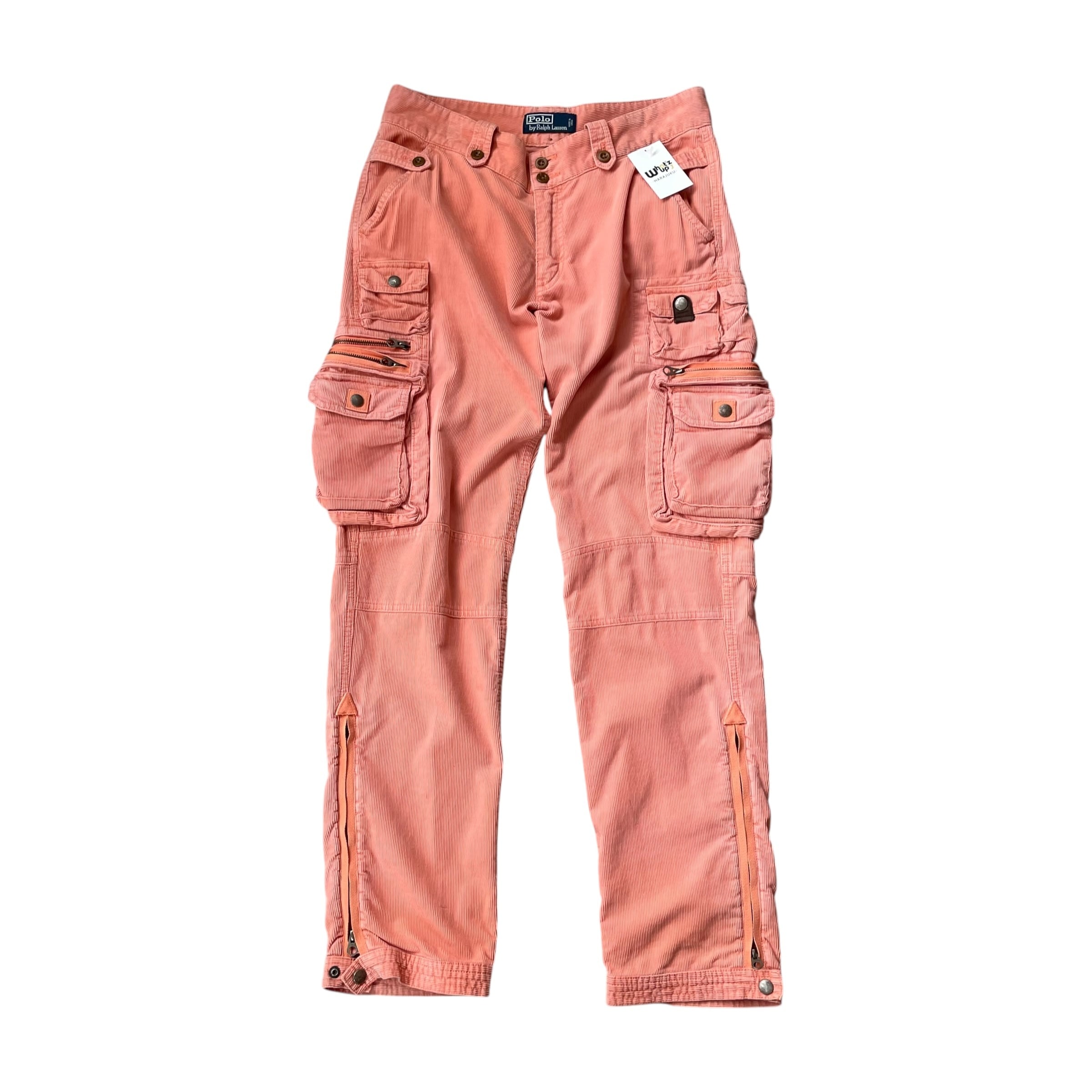 Rare Color!! 2000s POLO Ralph Lauren "Many Pocket" Cargo Pant "salmon pink"