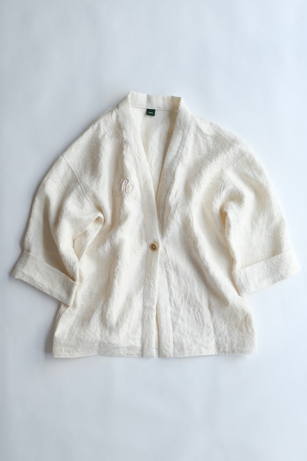【suie】Linen Jacquard Gown／リネンジャガードガウン