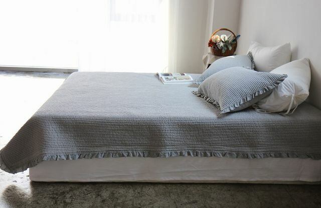 Fablic interior イブル】さらさらウォッシュコットンのフリル