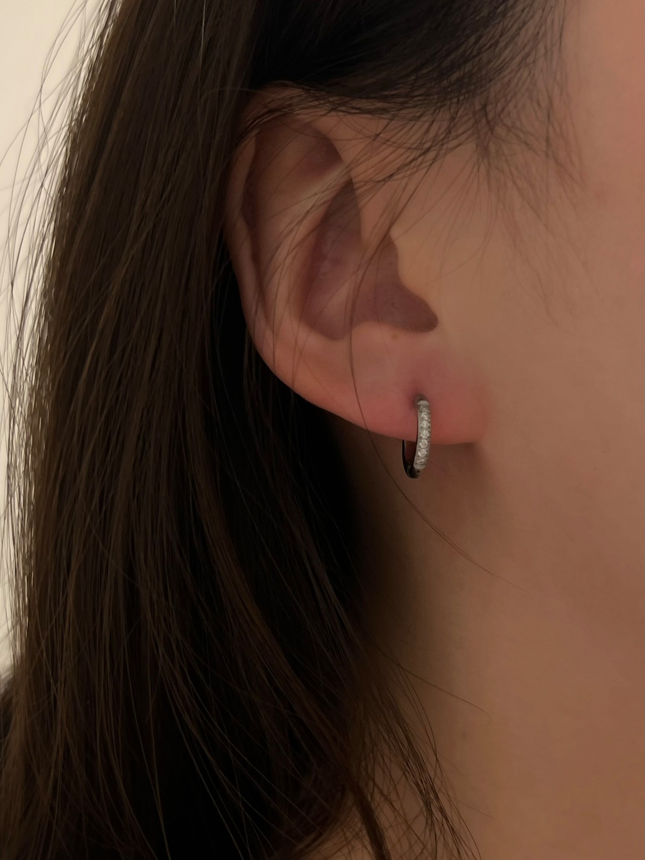 CZ hoop pierce
